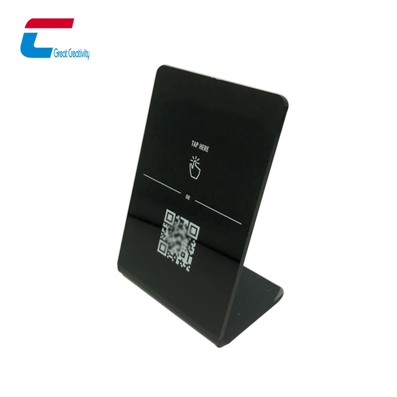 Nfc google Review Display QR Code Menu Stand Nfc Table Stand