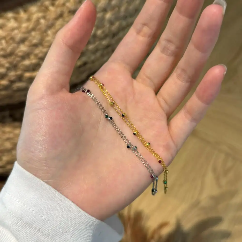 KAKODIY fashion 18K gold plated luxury elegant fashion 925 sterling silver simple bead chain Jewelry for Women necklace detail 3