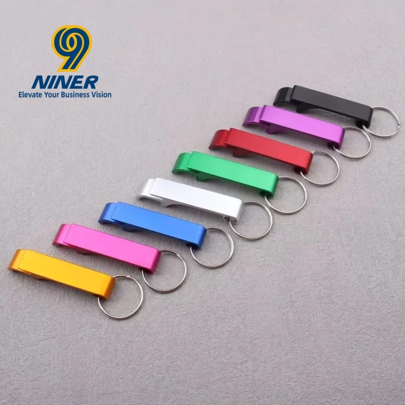 Factory Direct Custom Logo Keychain Blanks Metal Beer Bottle Opener with Souvenir Aluminium Wholesales Promotion Gift