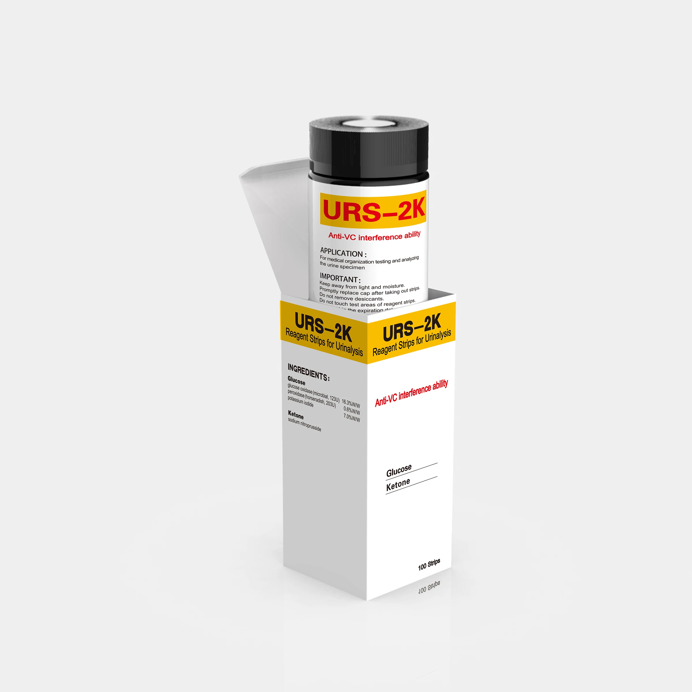 2parameters Ketone and Glucose Analysis in Urine URS-2K