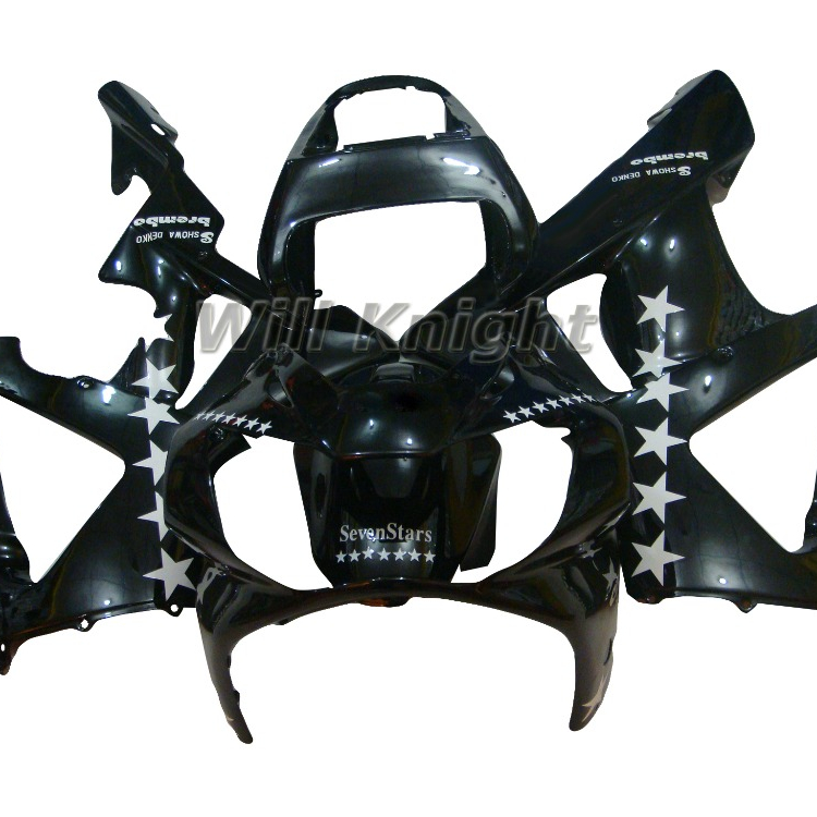 
 Black Seven Stars Fairing Kit for CBR929 CBR900RR 2000 2001  