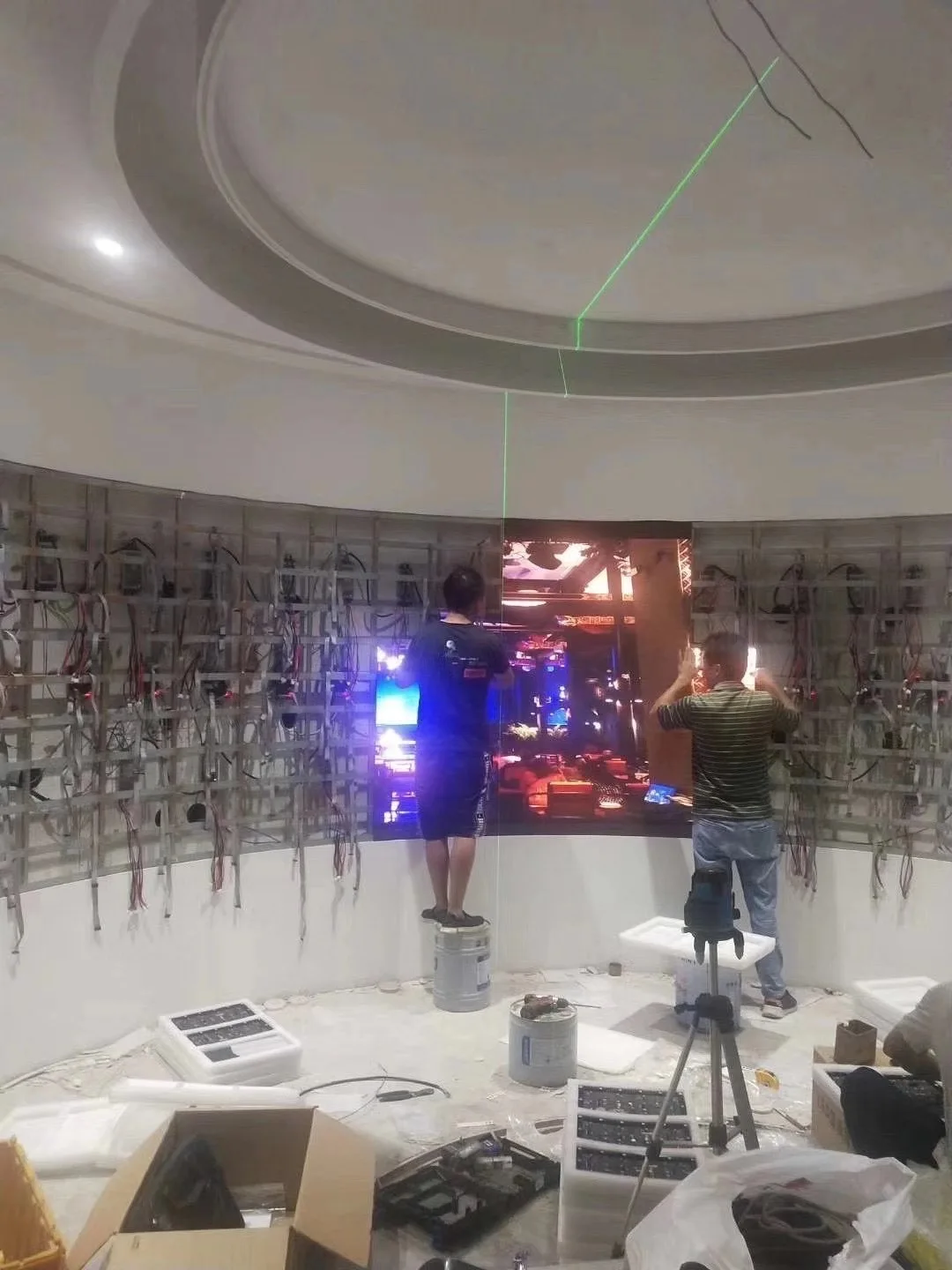 Круглый изогнутый гибкий и креативный экран для помещений p2 светодиодный модуль быстрая установка Ультратонкий Мягкий