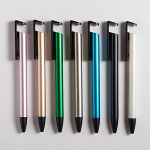 Wholesale Cheap Business Custom Plastic Phone Holder Pens Ballpoint Pens Multi-function Promotional Personalized Pens with logo