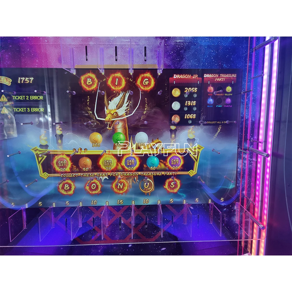 プレイファン ドラゴンボール コイン式ゲーム 景品獲得チケット クレーンゲーム ボール落とし 景品獲得 ボーナスゲーム機