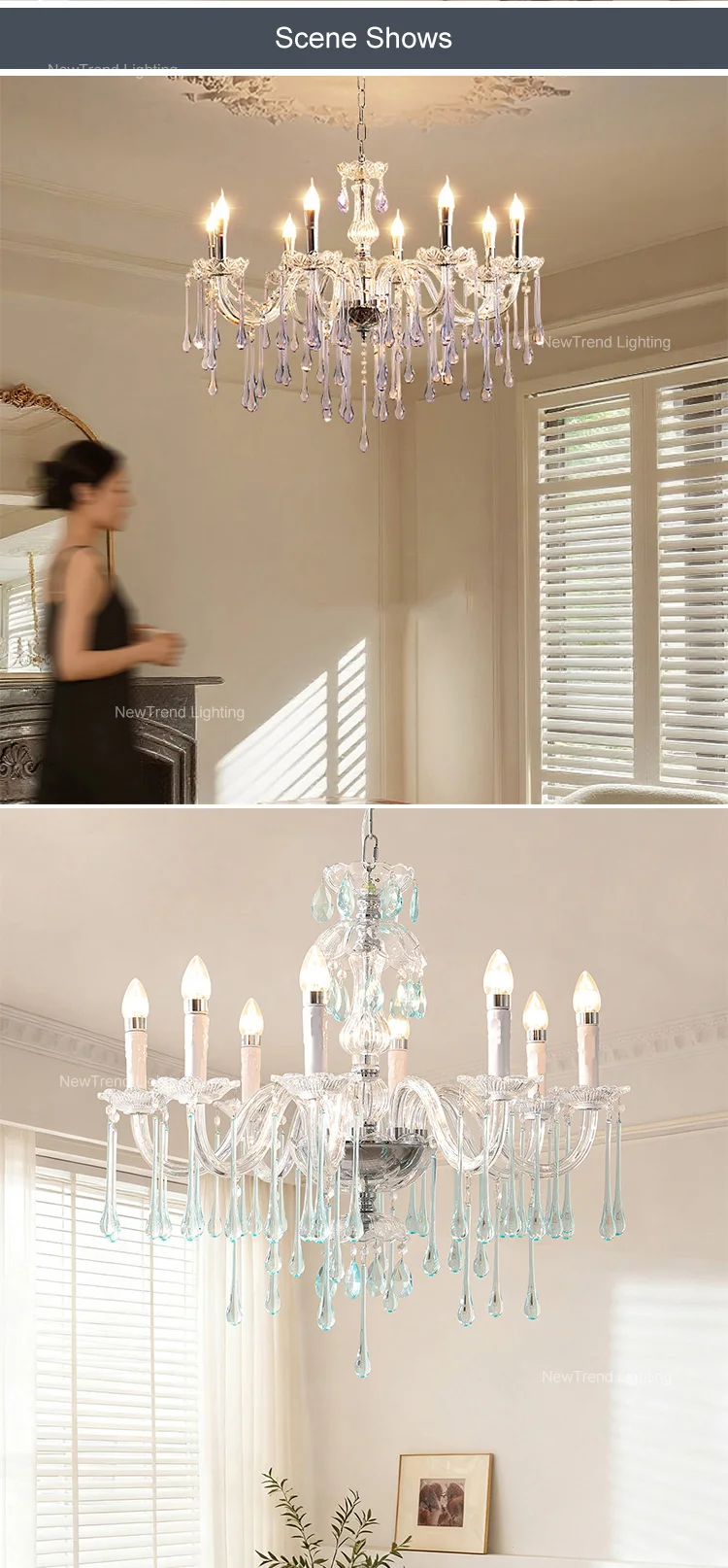 cpl 463 modern sculptural murano glass chandelier  artistic european style pendant light for villa dining-4