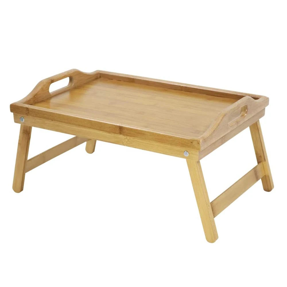 Basic Bed Table Bamboo Breakfast Tray Serving Tray Laptop Bed Trays
