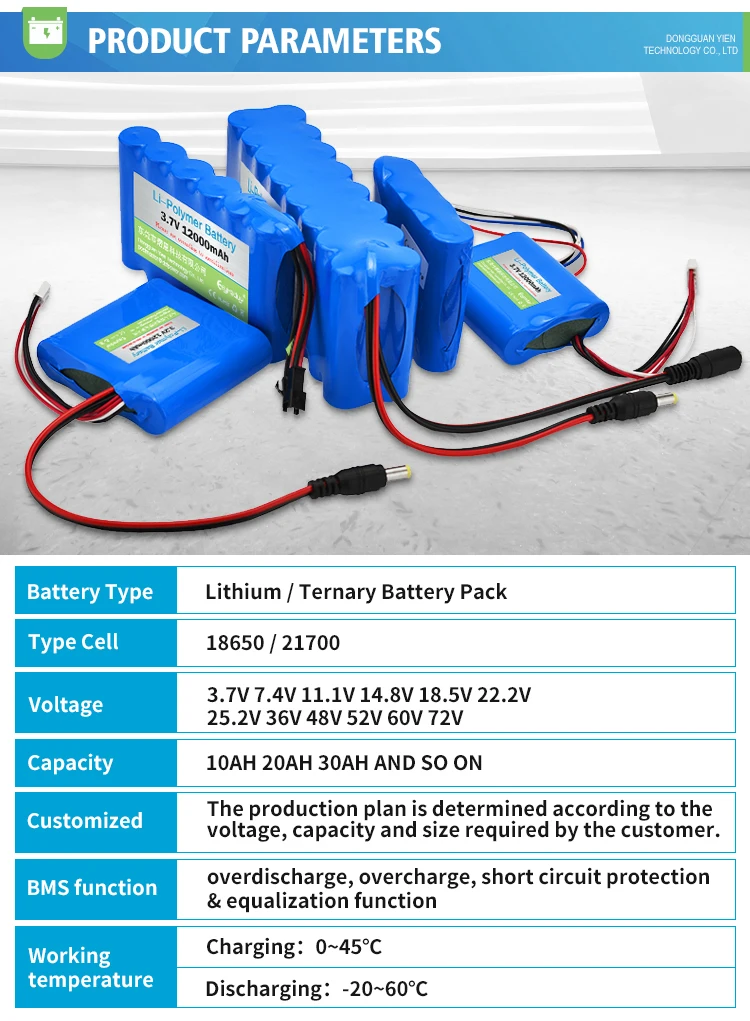 Diy Rechargeable Lithium Battery Pack 12v 24v 36v 48v Li Ion 18650 Li