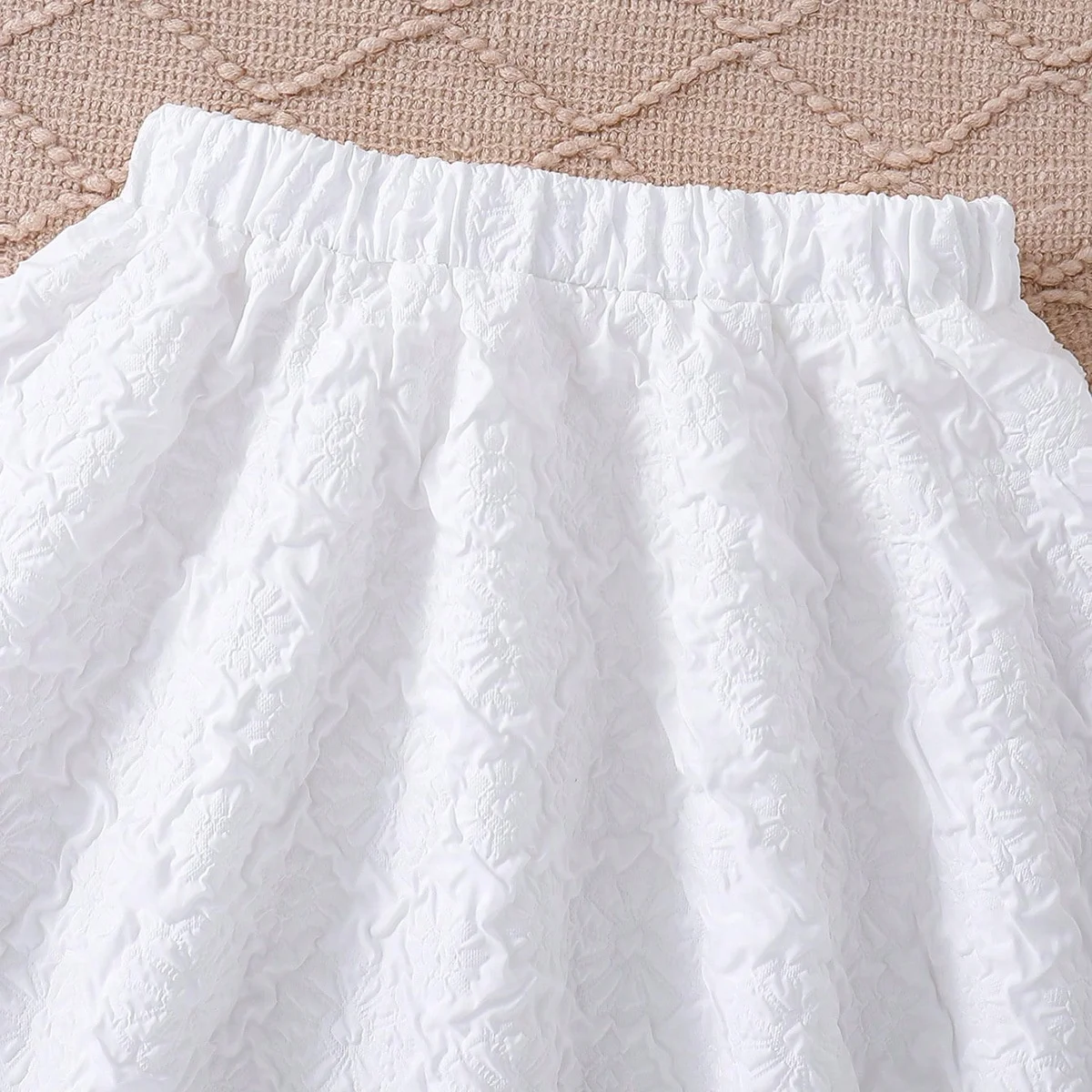 2024aw パピエ Enfant wrapped skirt white 2024aw パピエ Enfant wrapped skirt white Petal Skirt Kids