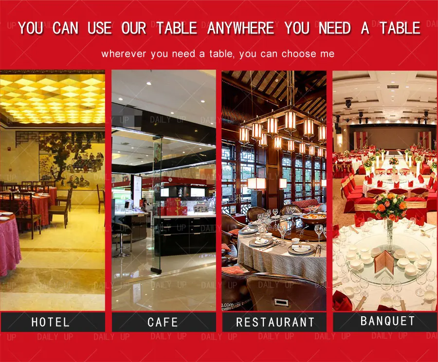 Foldable Dining Desk Solid Wooden Banquet Catering Hotel Round Table Sizes 4 5 6 7ft Hotel Restaurant Dining Hall Wedding Table