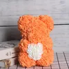 Cuore bianco orso arancione