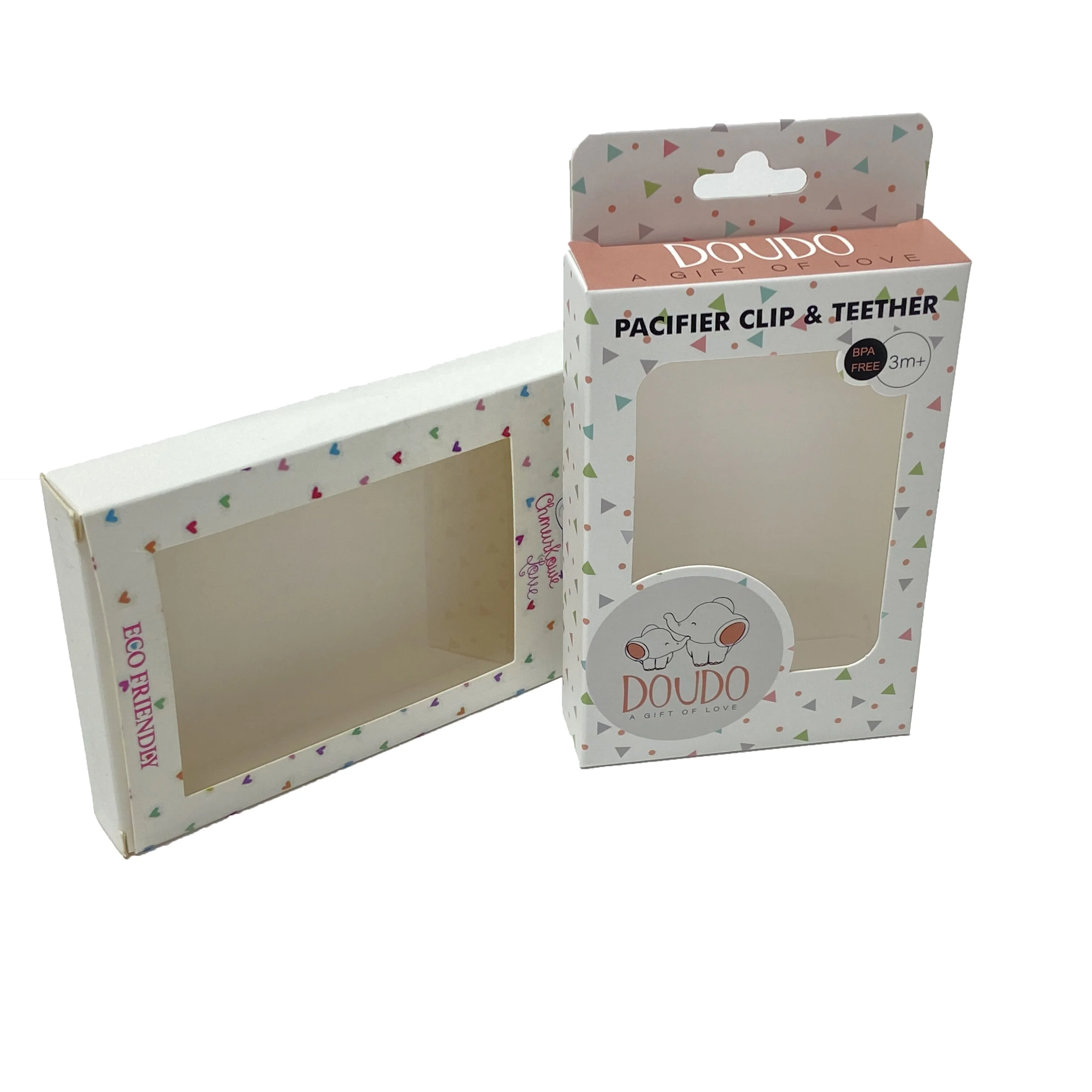 Custom Jewelry Packaging Box Gold Foil Logo Paper Box for Press on Nail Packaging Box with Clear Window supplier