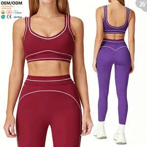 XW-AWX8003 Color Blocked Adult Gym Wear Breathable Quick Dry High Support U Neck Backless Sports Bras for Women Fitness