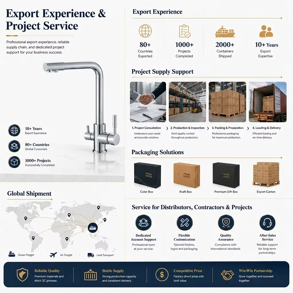 Detailed view of faucet handle and spray head controls