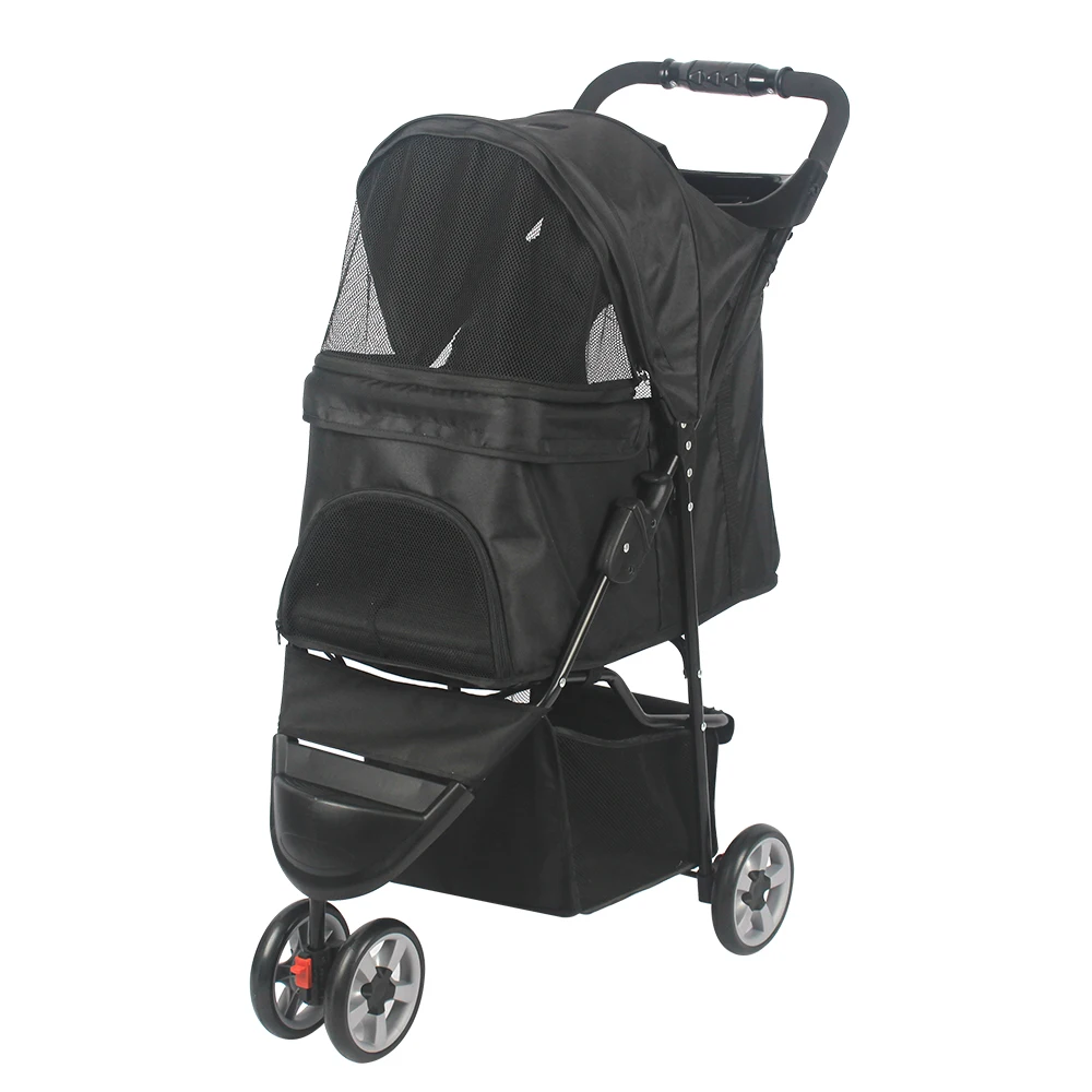 Fold Luxury Dog Cat Stroller 3 Wheels Pet Cart Pet Trolleys - Buy Pet ...