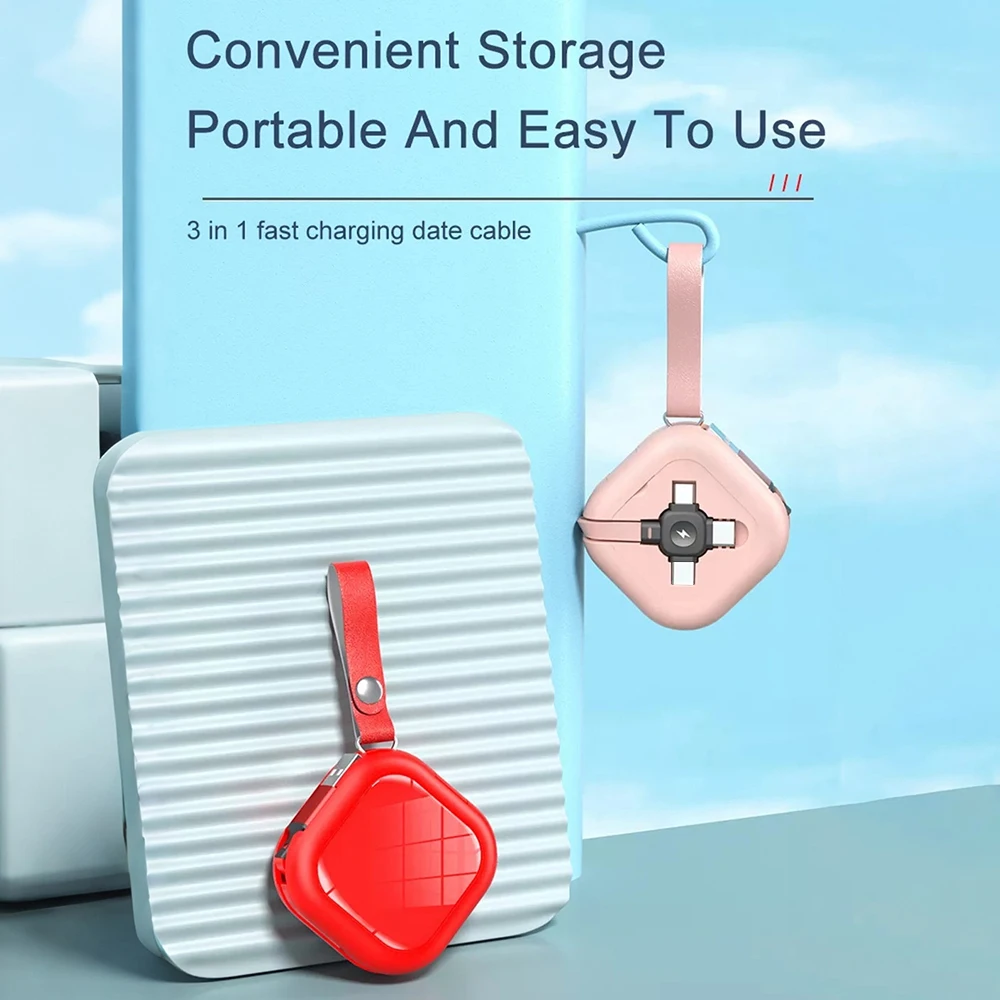 Promotional Gift 3-in-1 Keychain Handy Cable Phone Charger and Computer ...