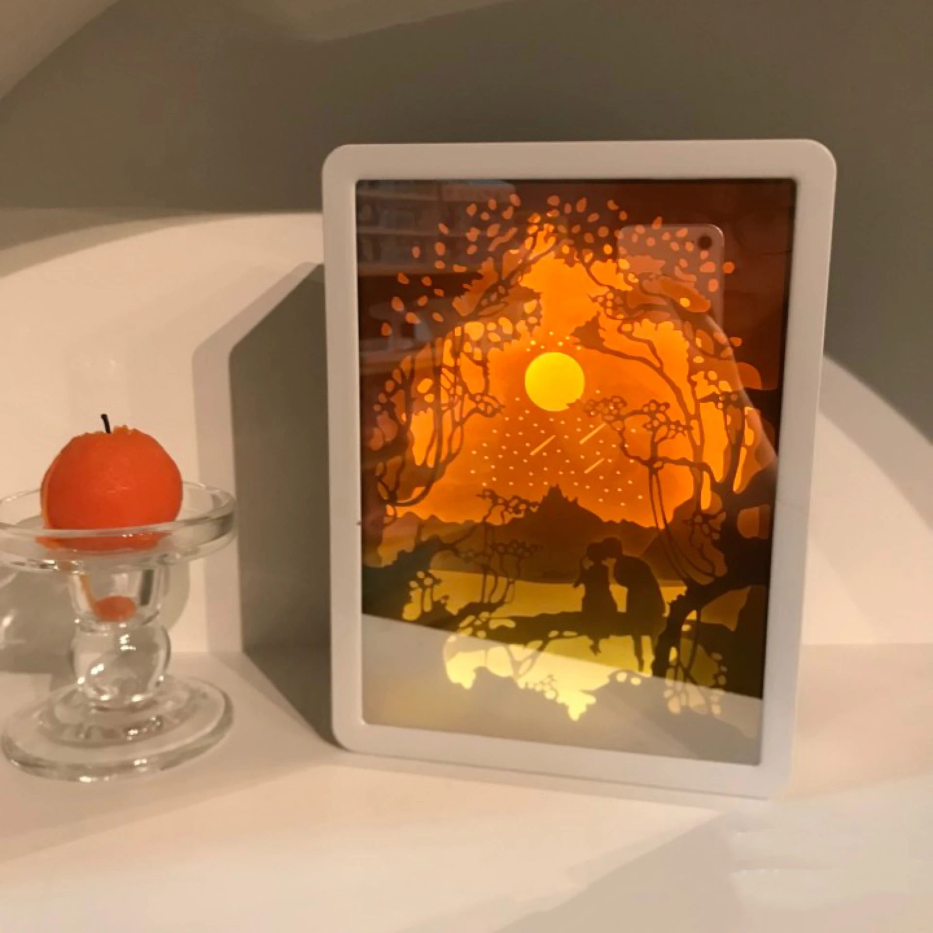 3D Paper Carving Night Lamp - Papercut Light Boxes - Shadow Box