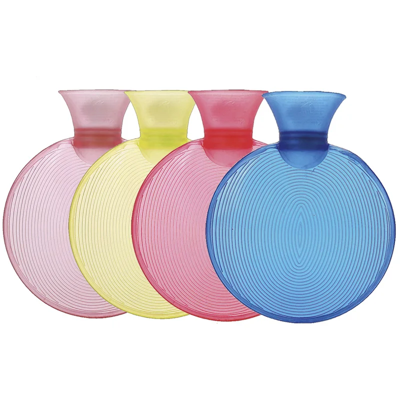 wholesale high-density pvc thickened explosion-proof warm hot water bag transparent knit cover