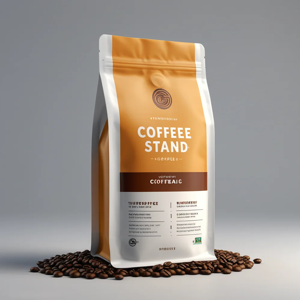 Digital Printing Logo Custom Biodegradable Kraft Paper Zip Lock Bag Coffee Bean Packaging Bags With Valve