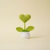 Planta en maceta verde en forma de corazón