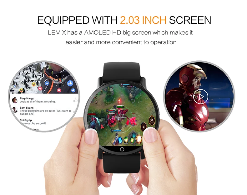 LEMFO LEM X Smart Watch 4G 900mAh Big Battery 2.03 inch Screen Smartwatch LEMX Android 8MP Camera GPS WiFi Android 7.1 OS (13).jpg