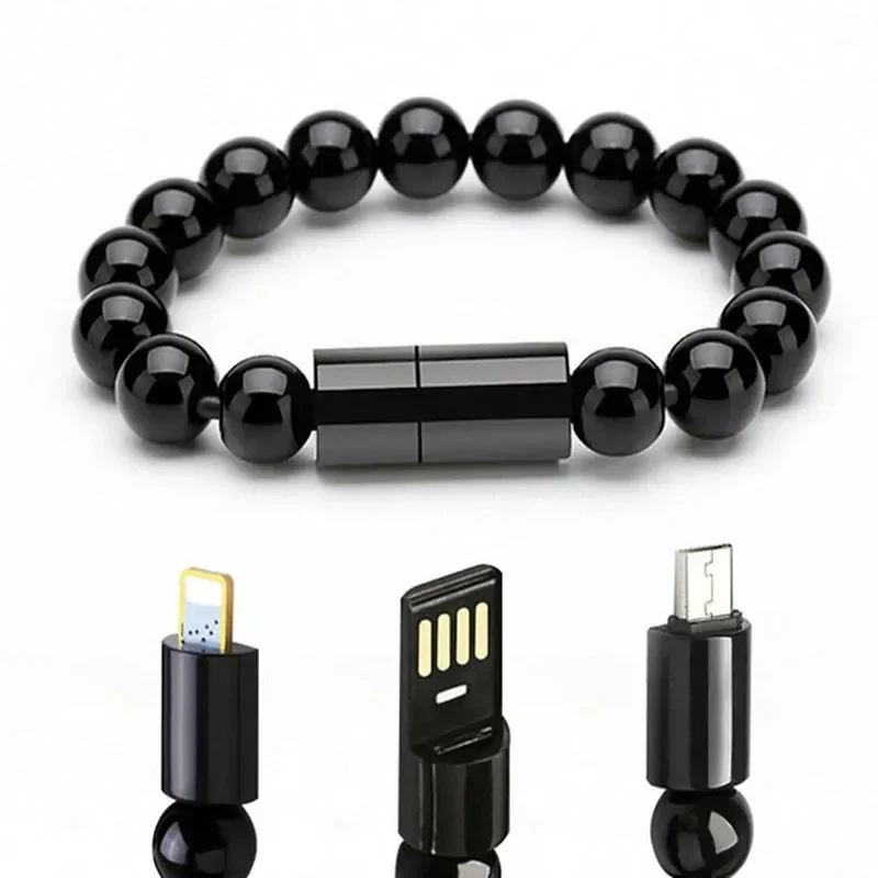 Usb Charging Bracelet Beads Charging Cable Portable Usb Phone Charger