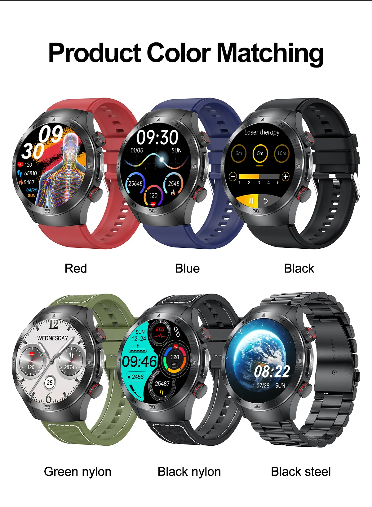 VE800 Smart Watch Advanced Health Monitoring for Seniors