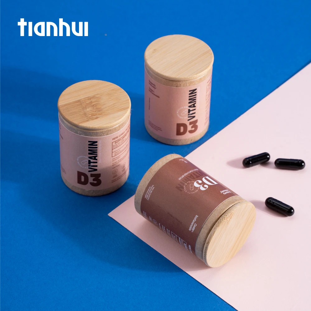 Tianhui Wholesale Mini Food Grade Kraft Paper Tubes for Vitamin Health Capsule Packaging Canister