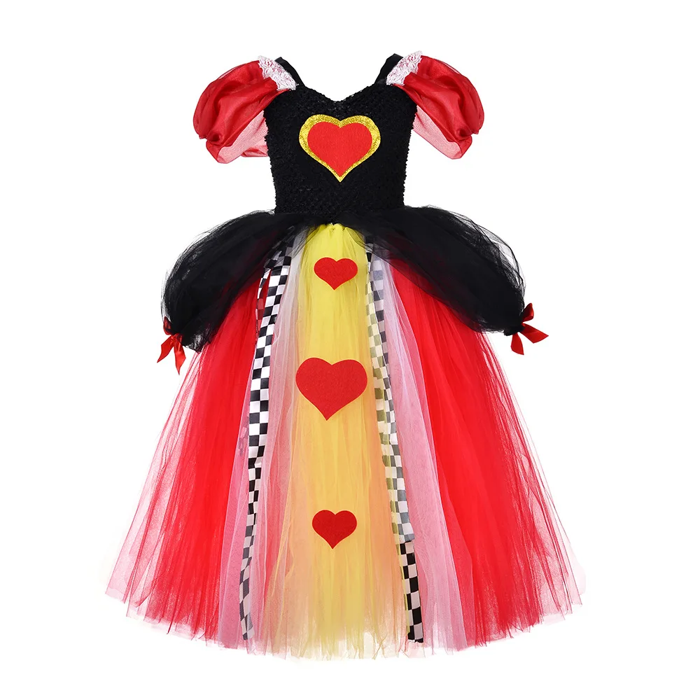 alice in wonderland red and black dress High Quality Alice's Adventures Cosplay Queen Mesh Halloween Woman Color:Malibu Pink Bouquet Outer fabric is a Men's Black Shoes | Short/Mini