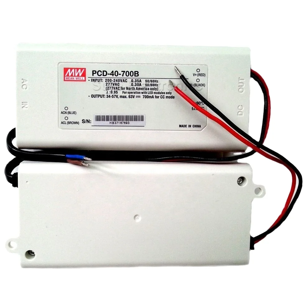 Mean Well PCD-40-1400B 40W 1400mA LED Driver Waterproof  TRIAC Dimmable PFC 