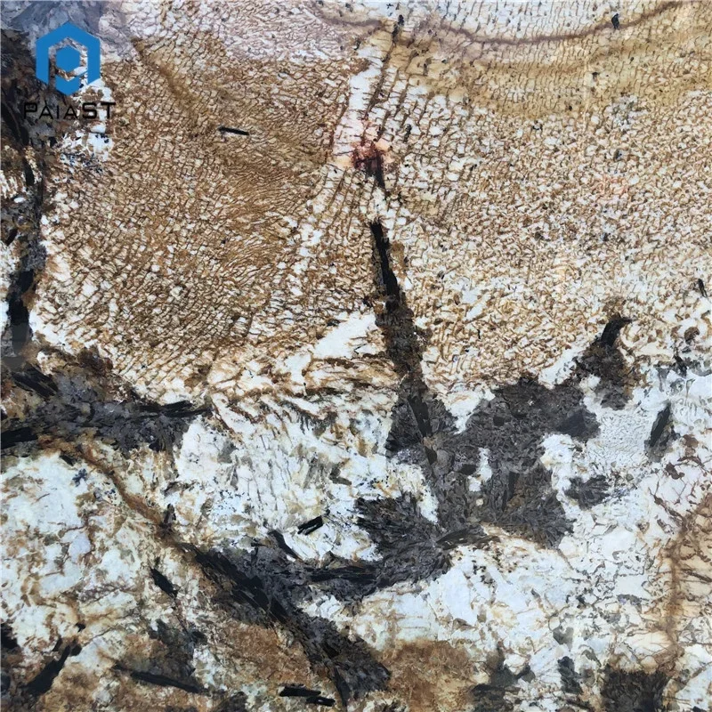 product brazil butterfly slabs countertops love golden flower granite-4