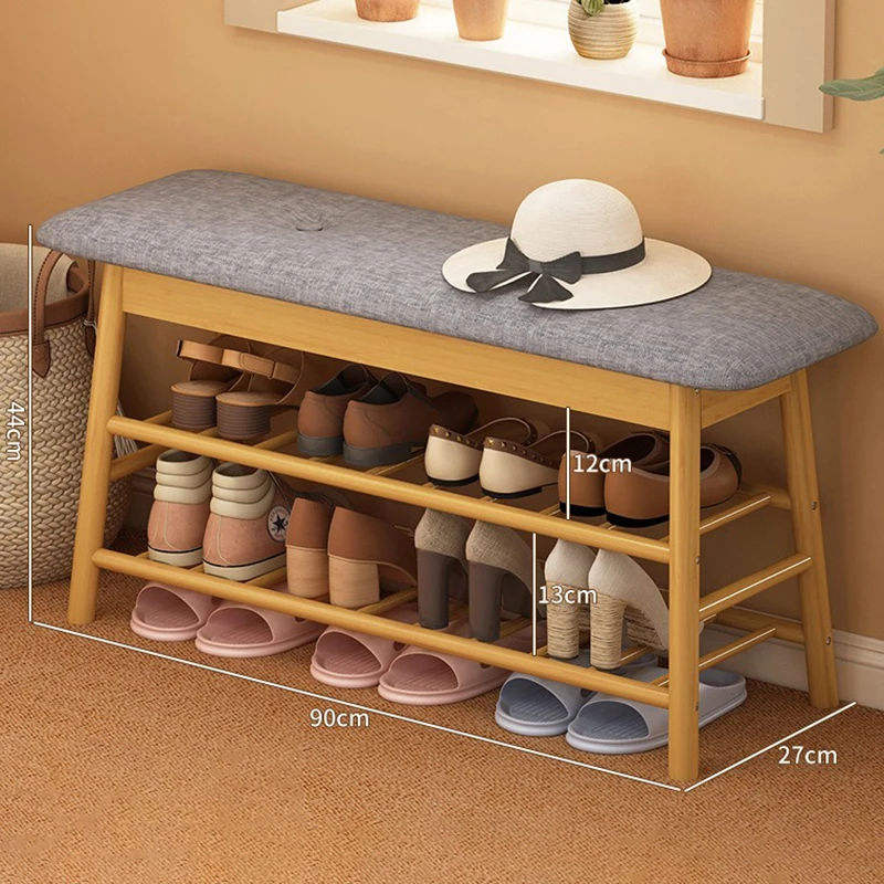Shoe Bench Bamboo Tier Shoe Rack Shoe Bench, Storage Bench, Bamboo