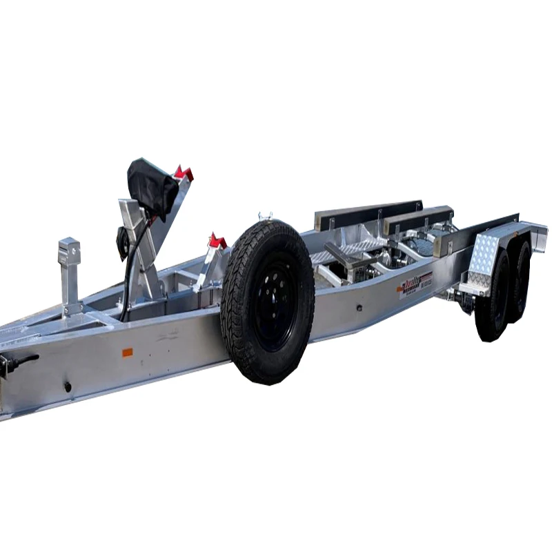 28ft Customized 8m Used Boat & Watercraft Trailer  2 Axle Double Axles 3000kgs Loading Capacity 3000kgs