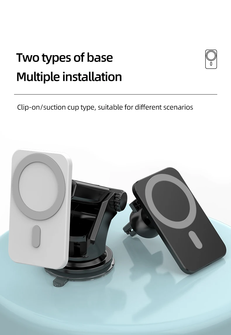 2021 15w Magnetic Car Vent Mount fast Wireless Charger phone holder for iphone 12 magnetic phone stand mount/dashboard/tabletop