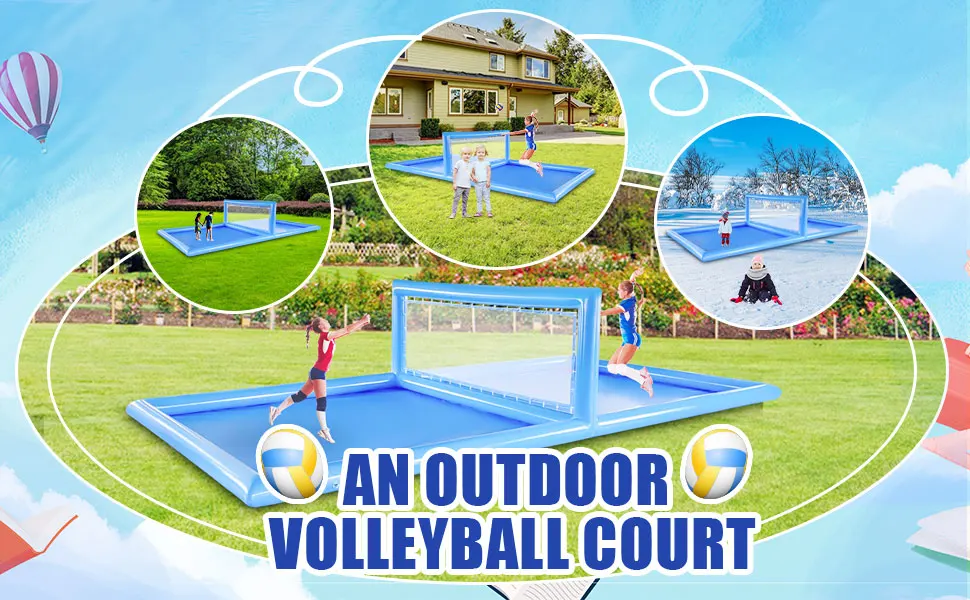 Large Beach Volleyball Field Water Polo Field Games Court Giant
