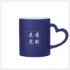 Color-changing mug heart handle-blue