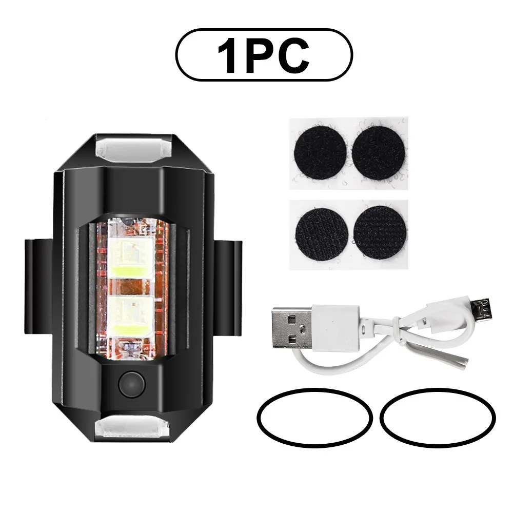 Auto Accessories Usb Mini Universal Led Motorcycle Rear Tail Strobe Light Drone Led Warning Lights Laser Fog Lamp