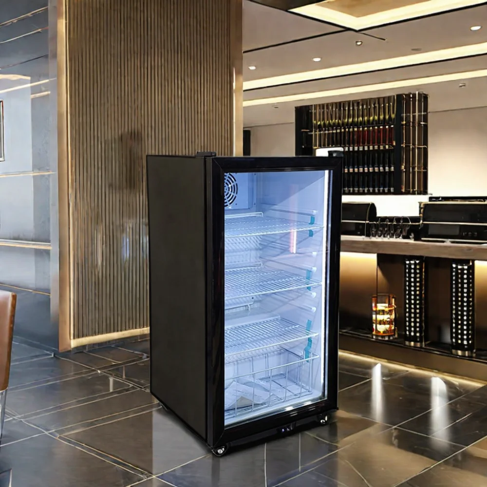 Meisda SC98 Portable Electric Mini Commercial Fridge 98L Table Top Drinks Refrigerator for Hotels
