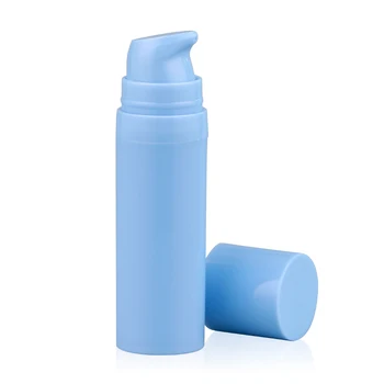 5ml 10ml 15ml high quality frosted pp plastic blue airless cream pump bottle
