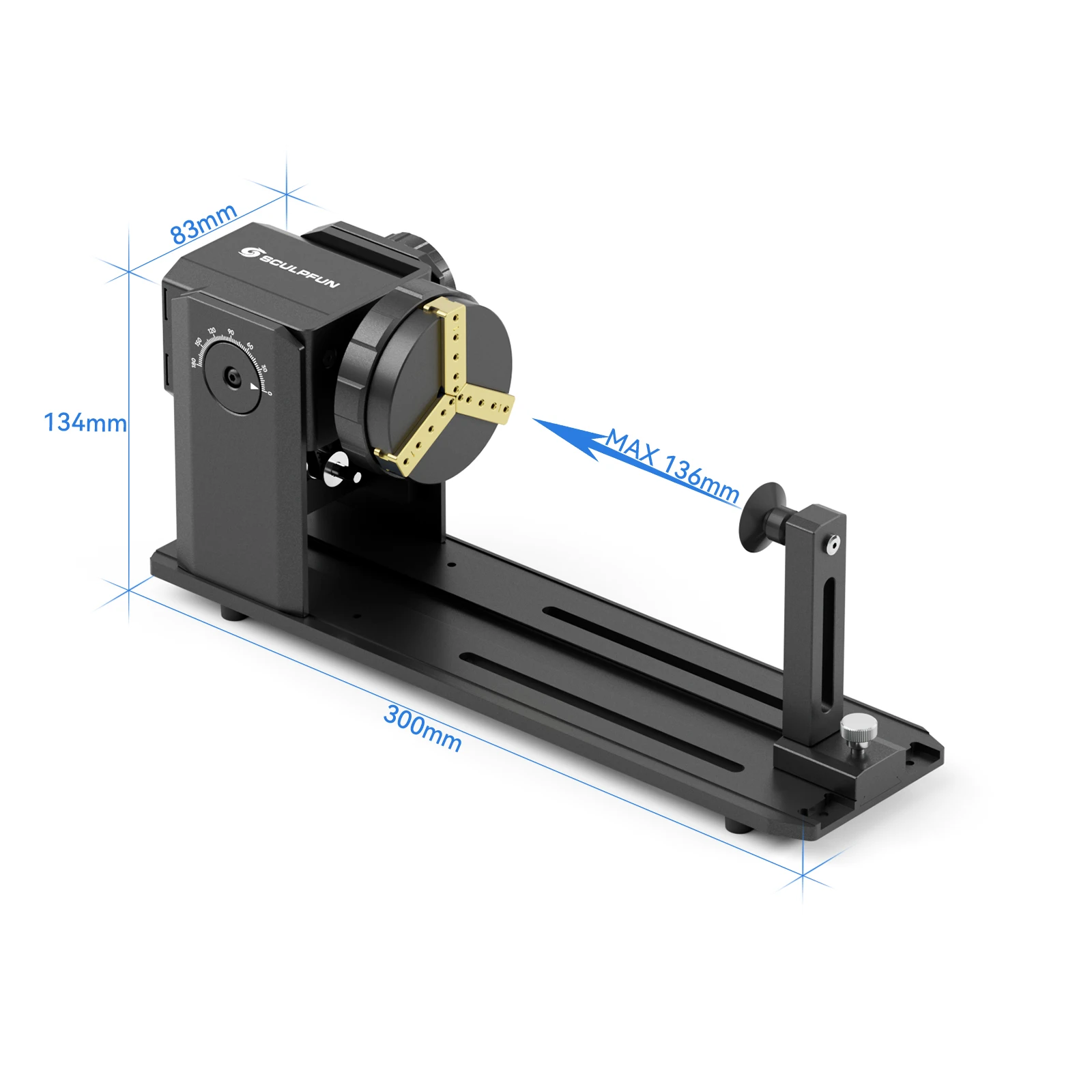 SCULPFUN RA 4 in 1 Engraving Module Accessory Y-axis Chuck Automatic Laser Rotary Roller for Laser Engraver