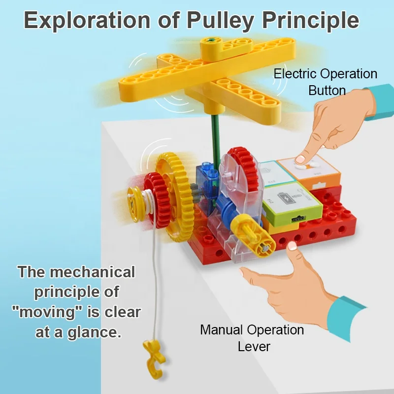 STEM Logic Thinking Training Electric Circuits Building Blocks Toy Interlocking Electricity Exploration Building Kits for Kids