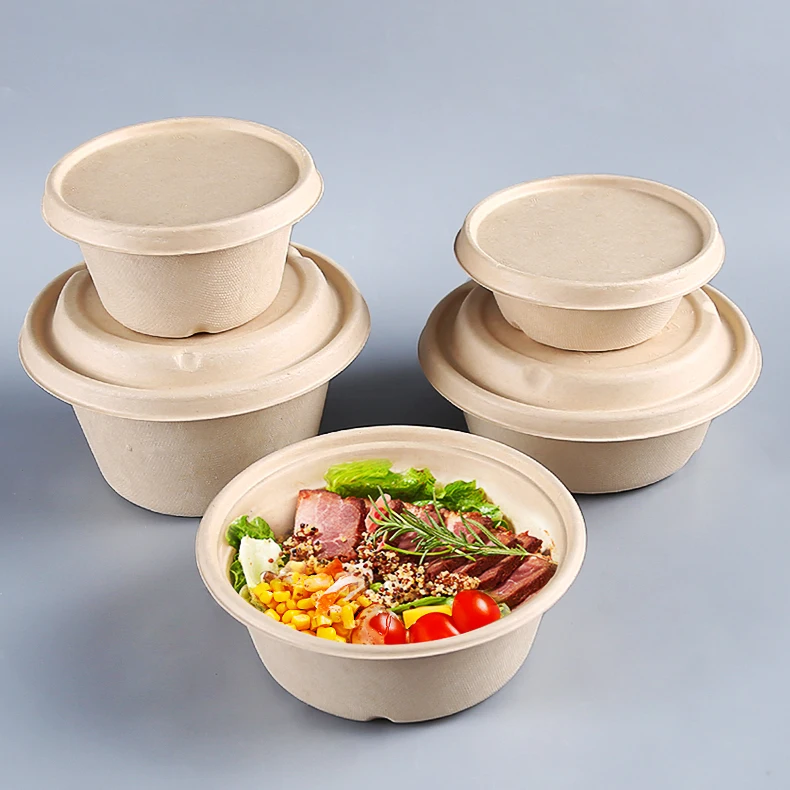 Compostable Sugarcane Bagasse Lunch Boxes - 500ml to 1000ml
