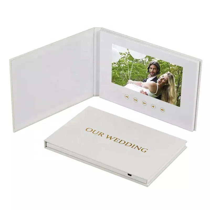 Индивидуальный дизайн видеокнига свадебная 7 10 дюймов IPS HD ЖК-экран видеооткрытка