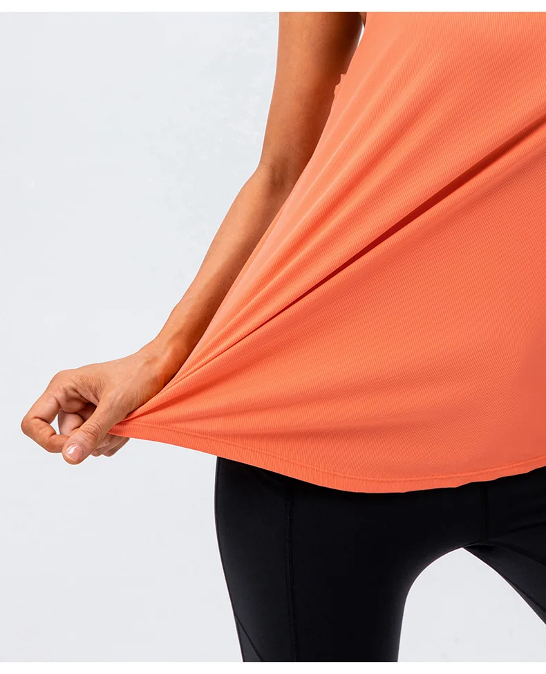 Women Nylon Spandex Stretchy Basic Tee Xsxxl Casual Sleeveless T