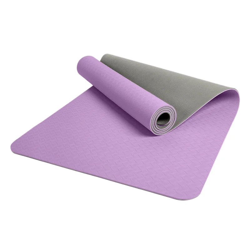 Two Color Eco Friendly Multicolor Fitness Exercise Recycle Tpe Yoga Mat
