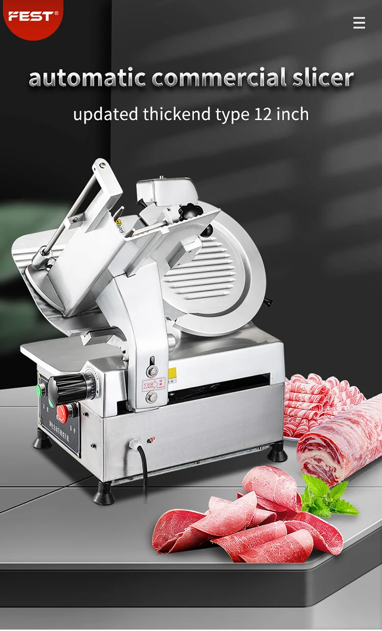 FEST Factory Full-automatic Meat Slicer Flaker Machine Commercial Kitchen  Machine Frozen Meat Slicing Machine Mutton Beef Cutting Slice - FEST