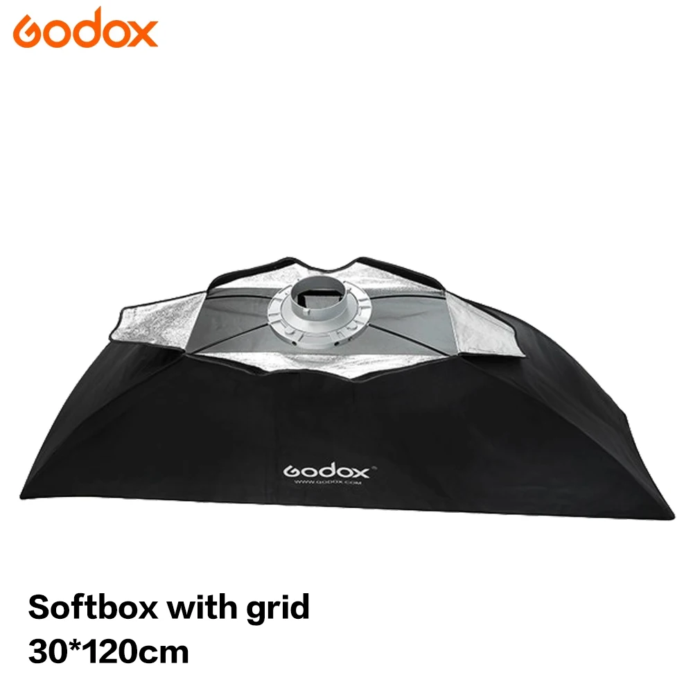 GODOXソフトボックス30 * 120cm長方形ソフトボックスハニカムグリッド
