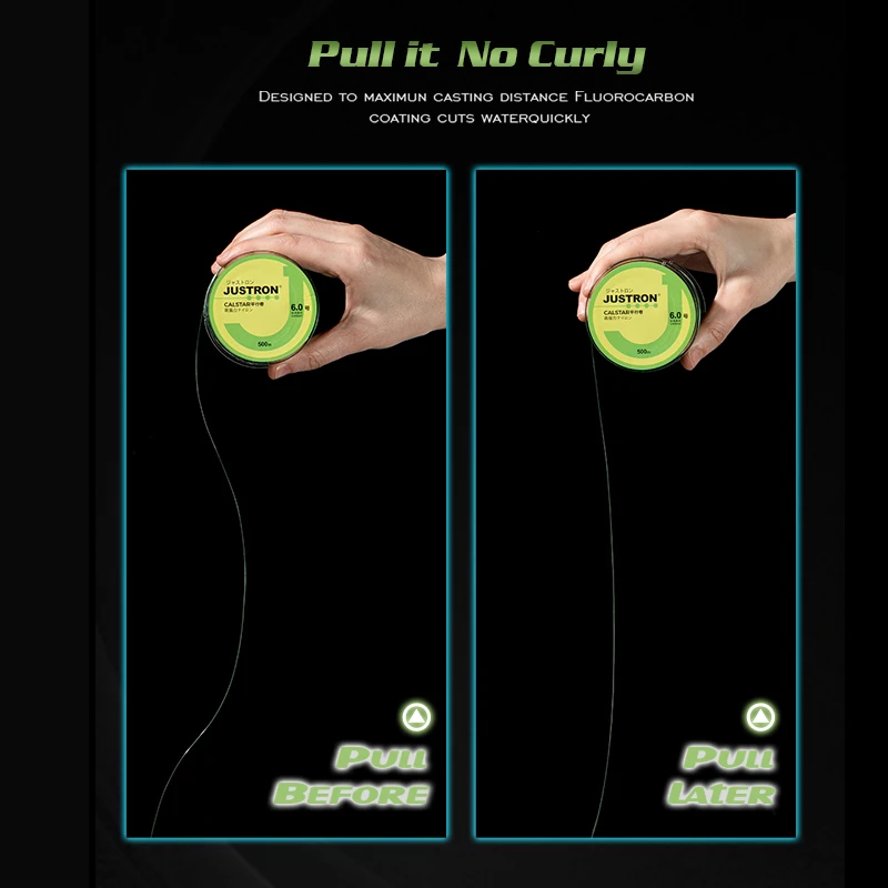 Justron Ocean Boat Fishing High Abrasion Resistance 500m High Quality Silk Nylon Fishing Line