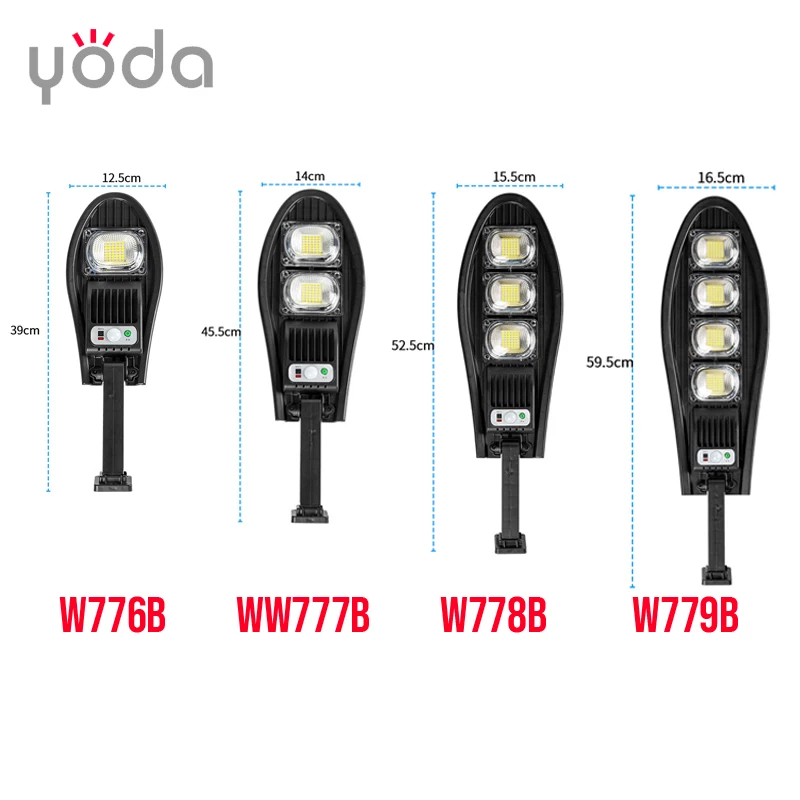 Wireless Remote Control IP65 Outdoor Sensor Garden 20w 40w 60w 80w Rechargeable  Cob Smd Solar Induction Street Light