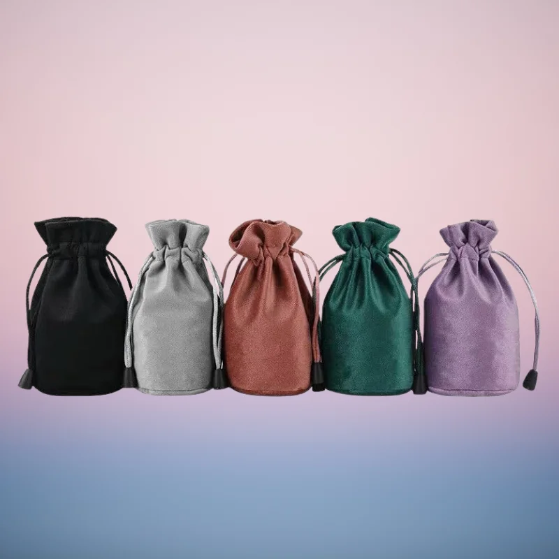 Wholesale cheap price packaging drawstring bag jewelry pouch with logo custom new design small drawstring bag for women storge