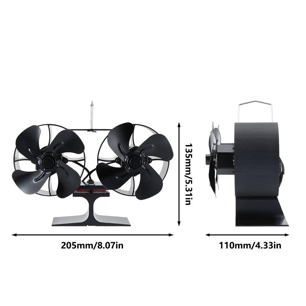 Wholesale Free Shipping Heat Powered 8 Blades Eco Friendly Dual Head Stove  Fan for Fire Place From m.alibaba.com